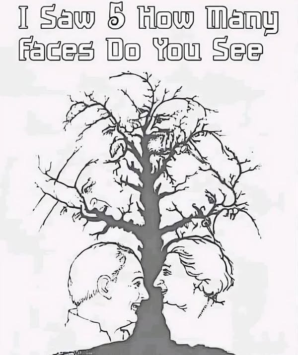 Can You Spot All the Hidden Faces in This Optical Illusion? Only the Top 1% Can Do It in Under 10 Seconds