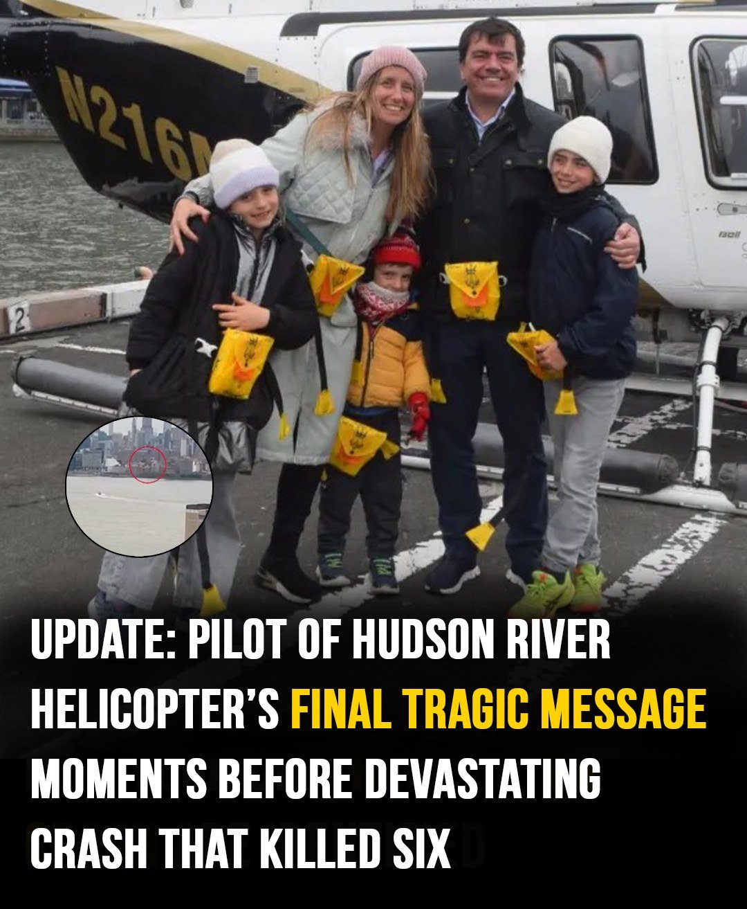 Pilot warned he “needed fuel” before Hudson River helicopter crash