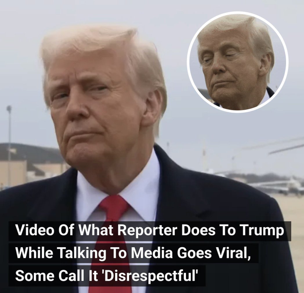 Video Of What Reporter Does To Trump While Talking To Media Goes Viral, Some Call It ‘Disrespectful’
