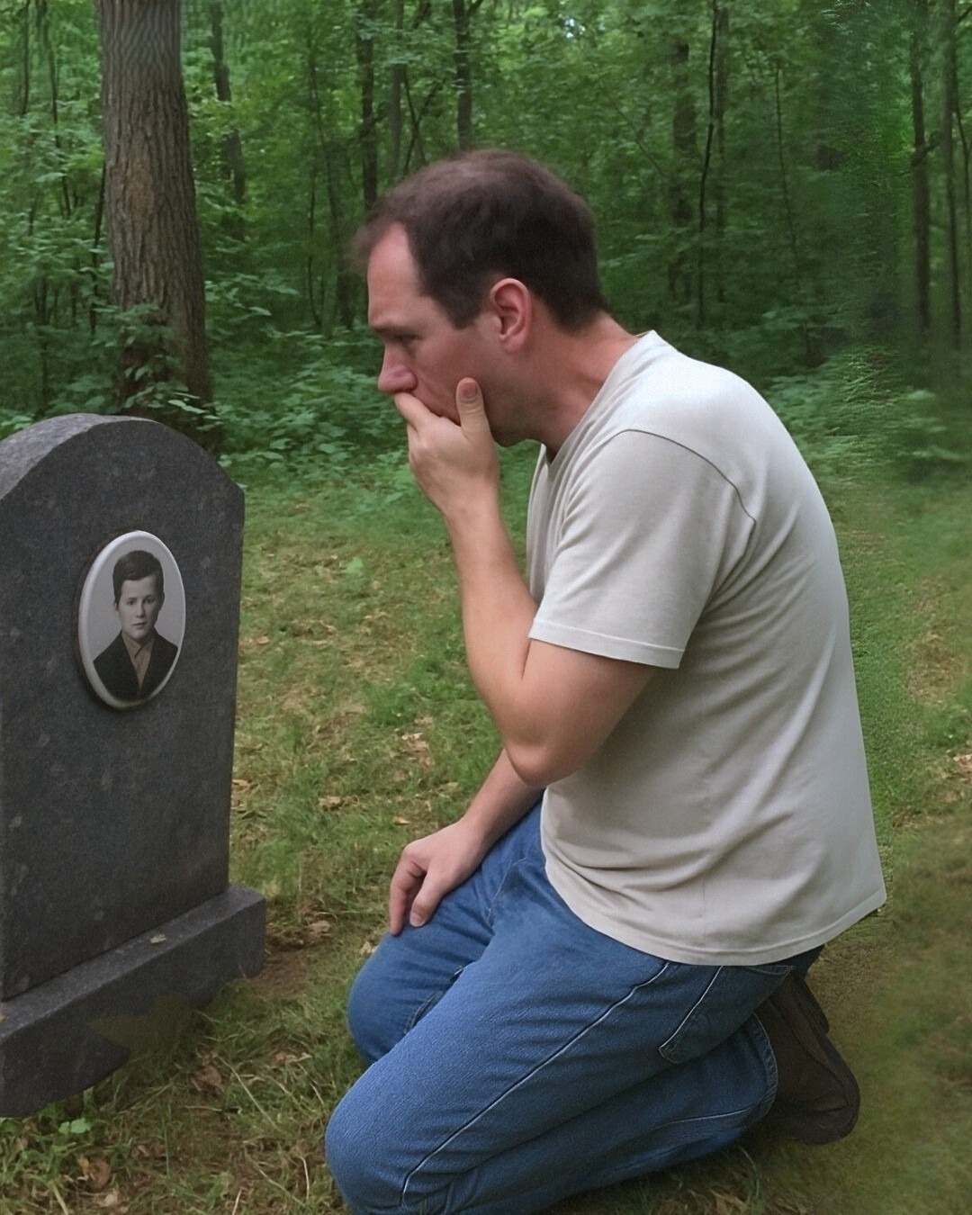Man Stumbles Upon Mysterious Headstone in the Woods — What He Sees on It Will Leave You Speechless!
