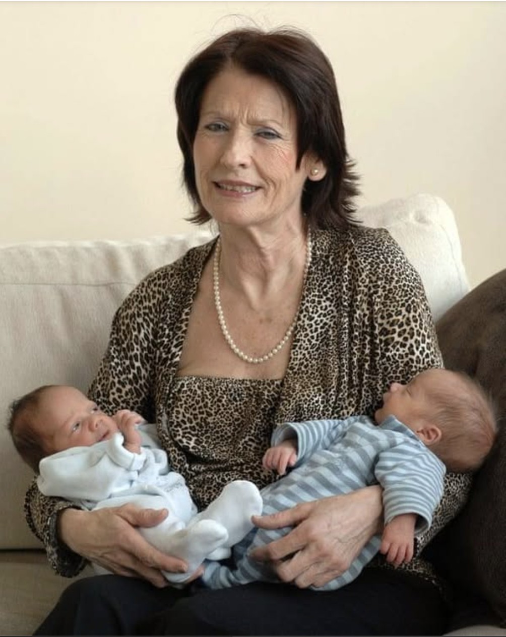 66-year-old mom criticized after giving birth to twin boys