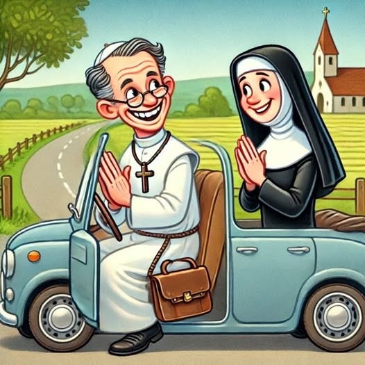 A priest offered a nun a lift