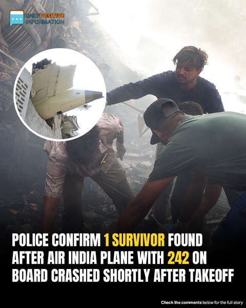 Air India Plane Crash: Authorities Confirm Sole Survivor Found Among 242 Passengers