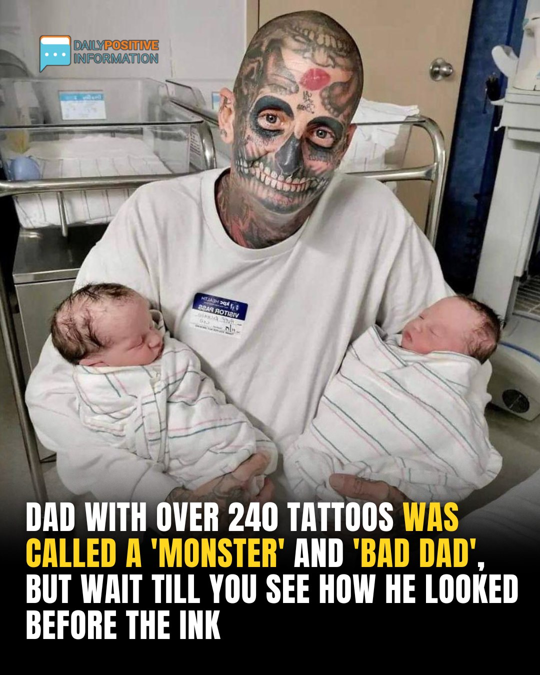 Dad With 240 Tattoos Faces Backlash As People Think He Is A Horrible Father – Then His Wife Reveals The Truth