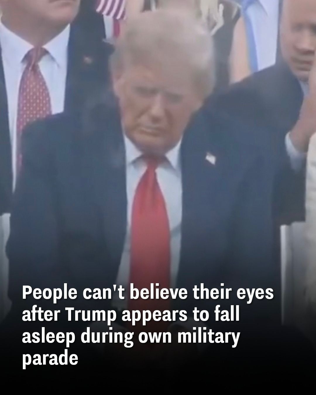 President Caught on Camera Seemingly Nodding Off at Military Event He Organized, Social Media Goes Wild