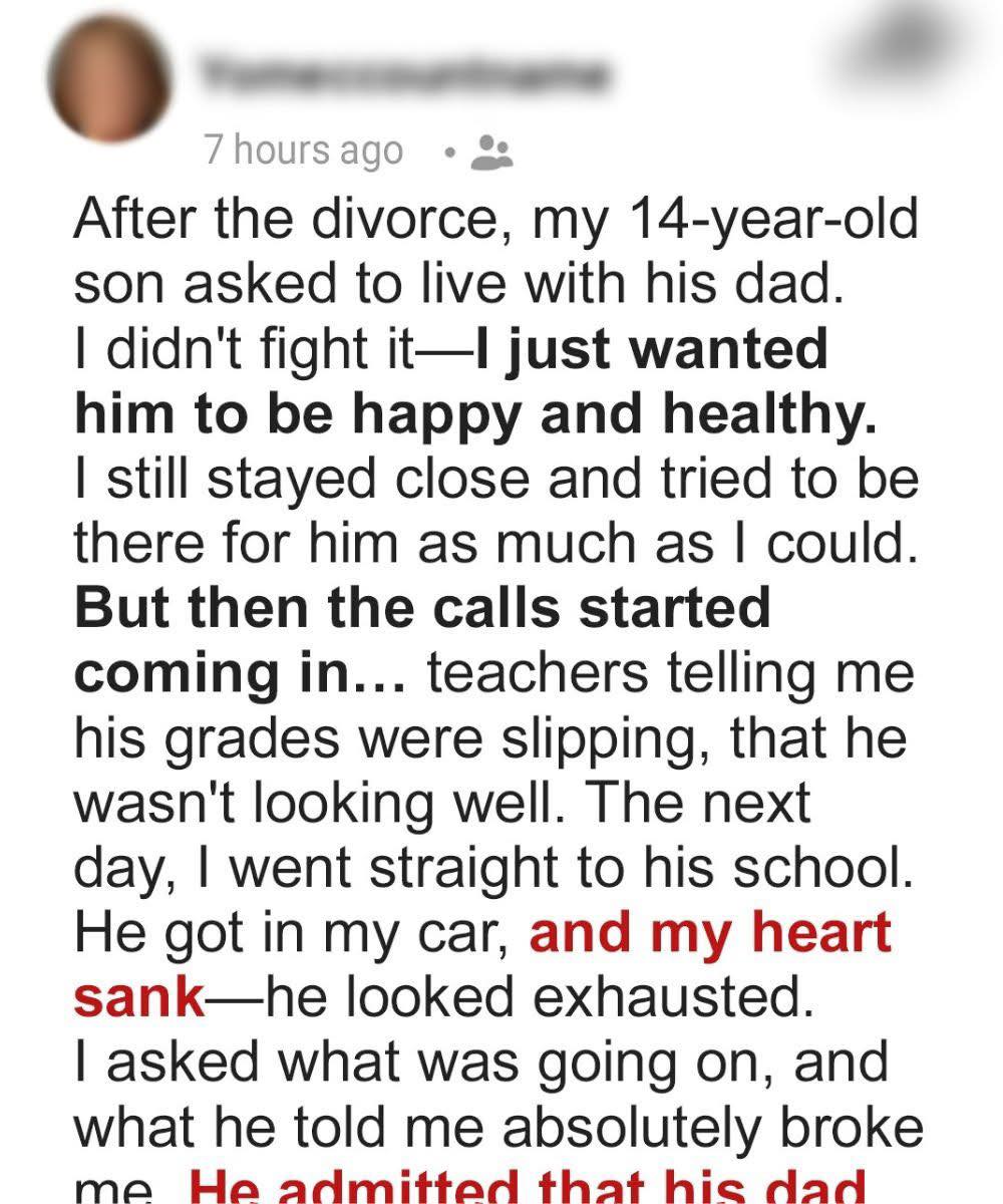 Mom, I’m Tired”: The Day My Son Told Me the Truth About His Dad