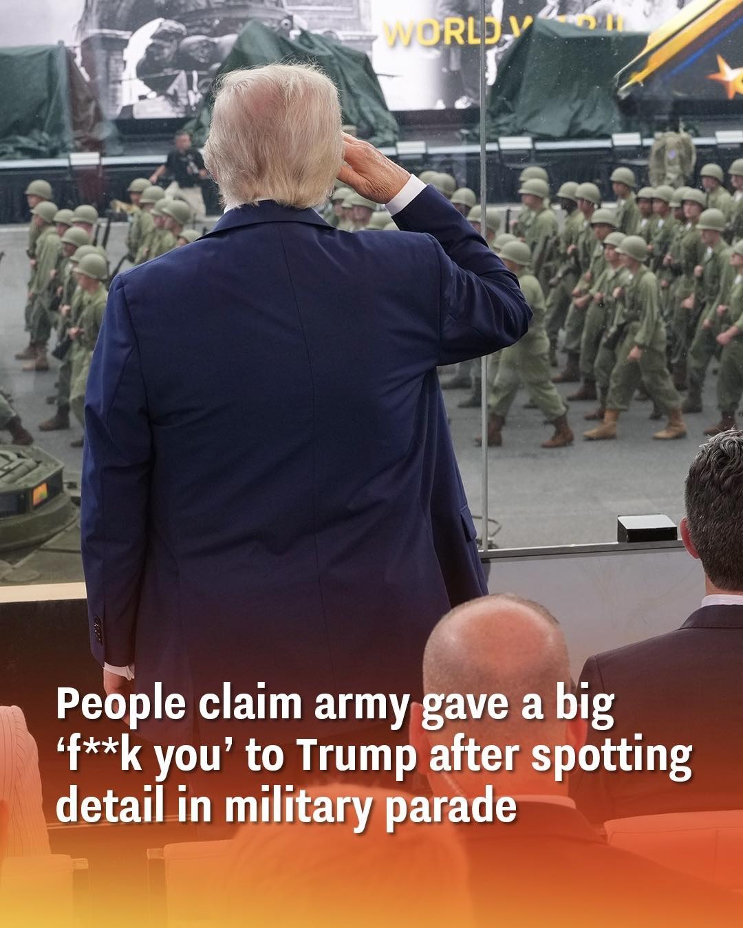 Military officials allegedly sent clear message to Trump through subtle parade detail, observers claim