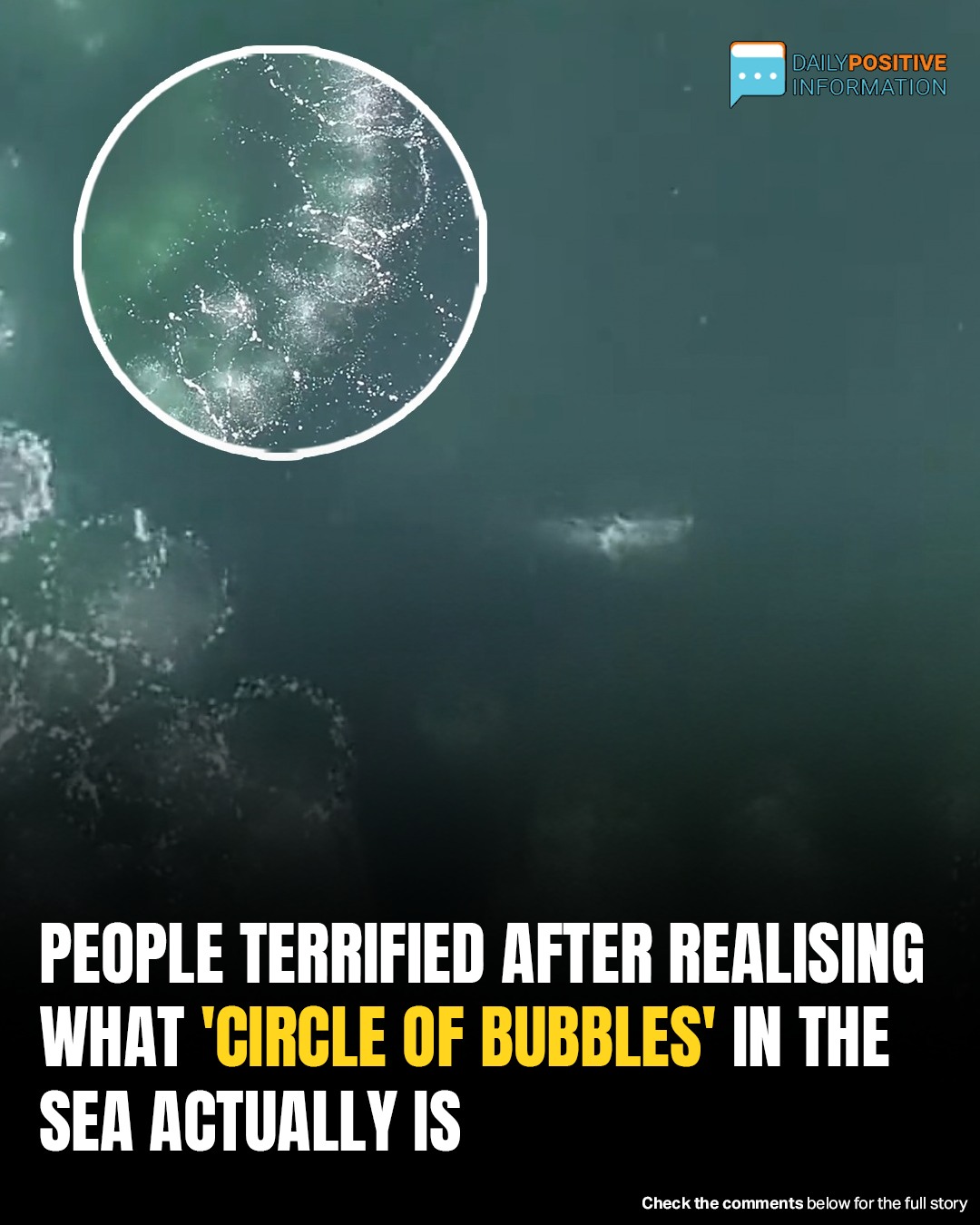Terrifying Truth Behind Mysterious ‘Circle Of Bubbles’ In The Ocean Revealed