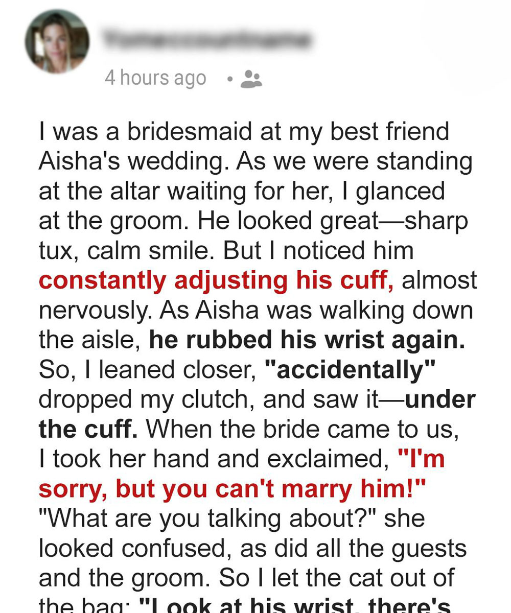 I Saw the Groom Do Something Strange — and It Changed Everything