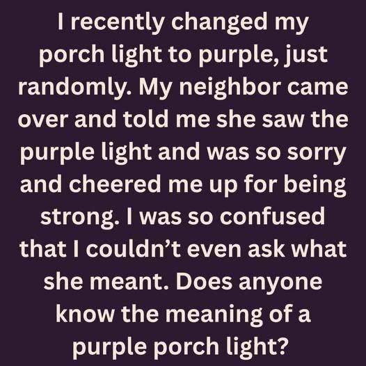 Why More Porch Lights Are Turning Purple — And What It Really Means