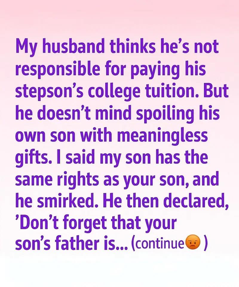 Why My Husband Refuses to Cover Our Son’s Tuition—and What I Did Next