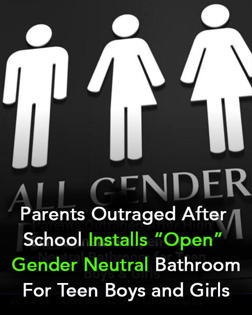 Parents express outrage over the school’s new gender-neutral bathroom
