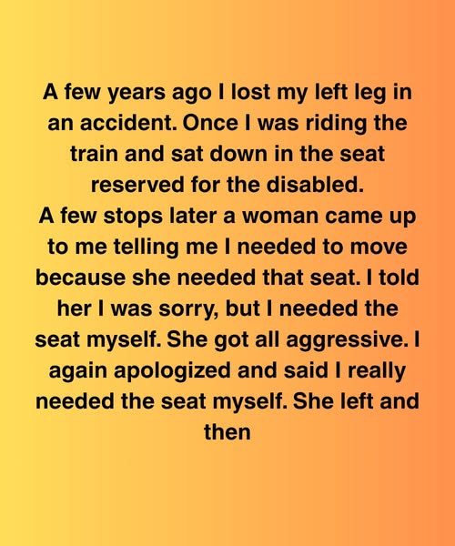 She Said I Was “Faking It” For A Seat—Then The Conductor Stepped In