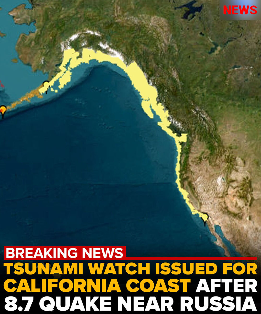 Tsunami alerts were issued for the West Coast, Alaska, and Hawaii on Tuesday after an 8.7 magnitude earthquake struck off the coast of Russia, according to officials. IF a wave is generated, it is expected to arrive in the Los Angeles area around 1 a.m. Details in 1st comment 