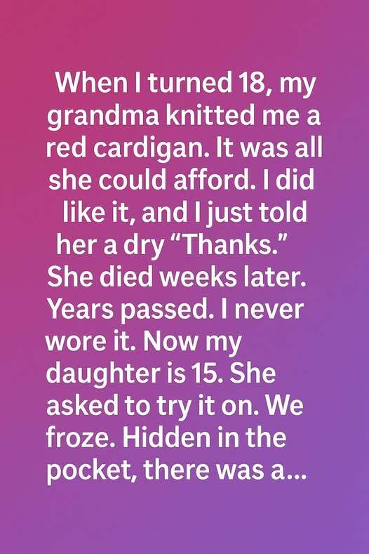 The Red Cardigan: A Hidden Message of Love Across Generations