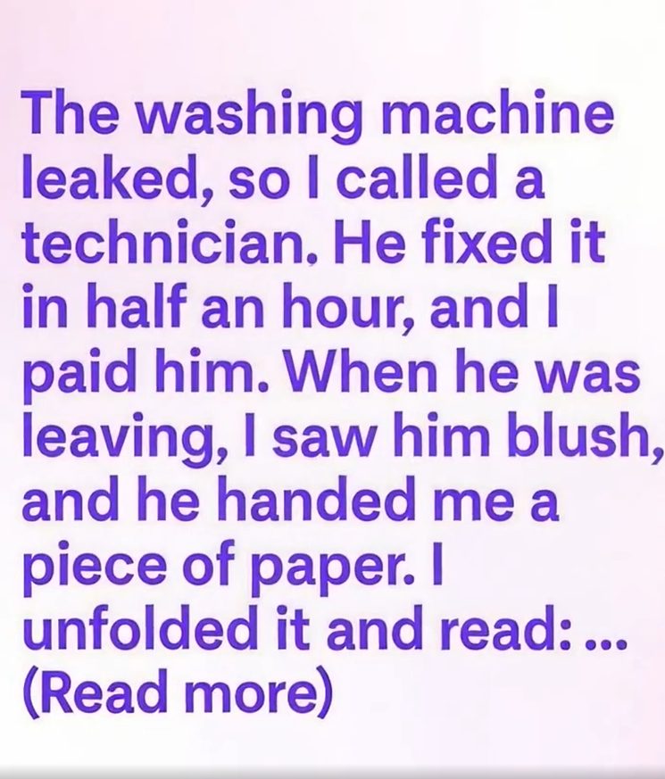 A Leaking Washer, a Folded Note, and an Unexpected Friendship