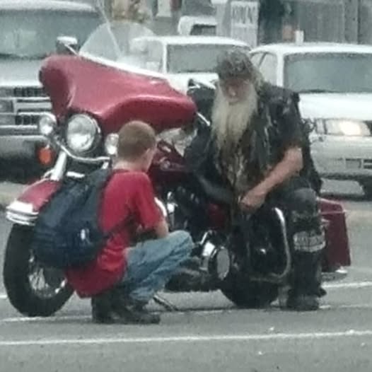 Beaten Teenager Sat In Front Of My Harley And Begged Me To Save His Brother