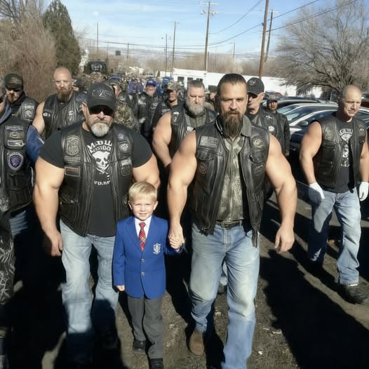 47 Bikers Showed Up To Walk My Son To School After His Daddy Died