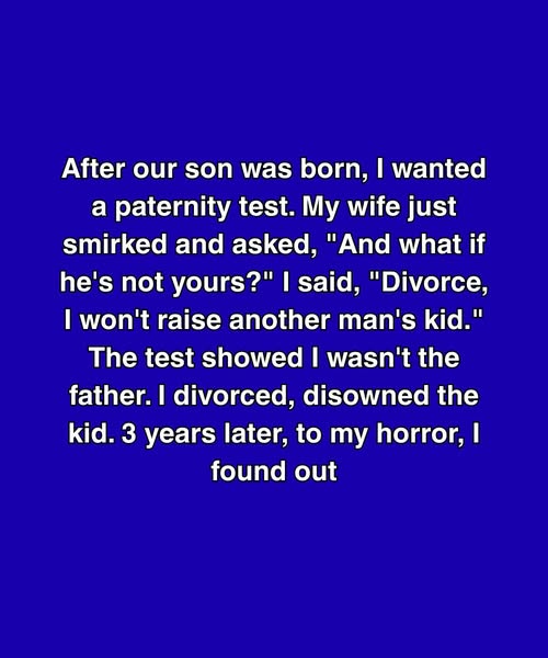 I Walked Out After A DNA Test—Three Years Later, The Truth Broke Me In Half