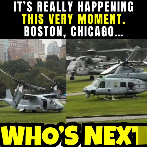 WATCH: Massive CH-53 Stallion Helicopter Lands in Boston, Leaving Crowd Stunned