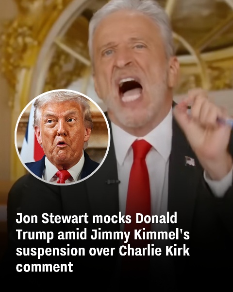 Jon Stewart takes aim at Donald Trump while Jimmy Kimmel faces suspension over his Charlie Kirk remark
