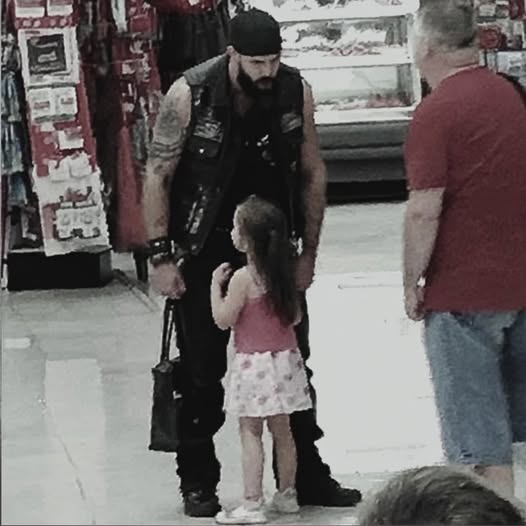 Mute Girl Ran To Scary Biker At Walmart Because She Knew His Secret