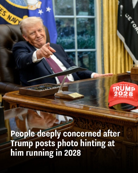 Many are alarmed after Trump shares image suggesting a 2028 run