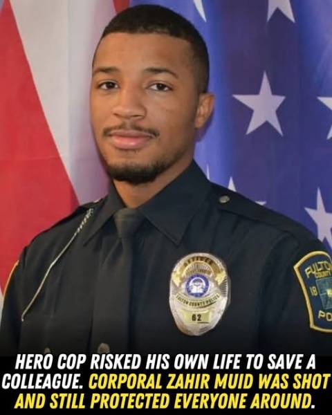 Officer shot while saving a colleague honored after Fulton County shootout