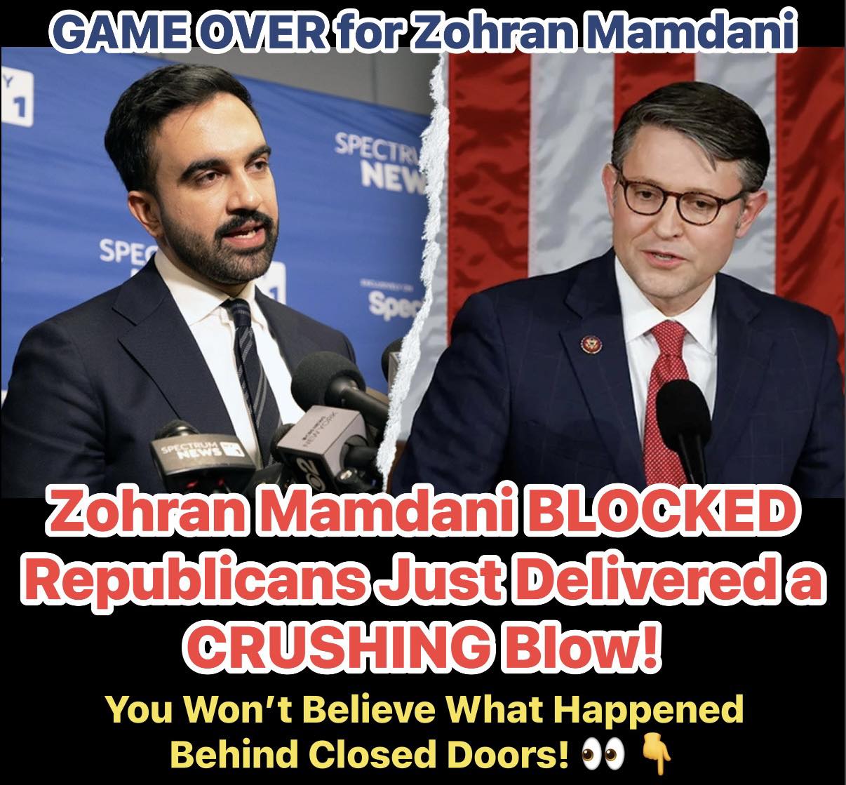 Republicans Examining Ways to Block Mamdani From Taking Office