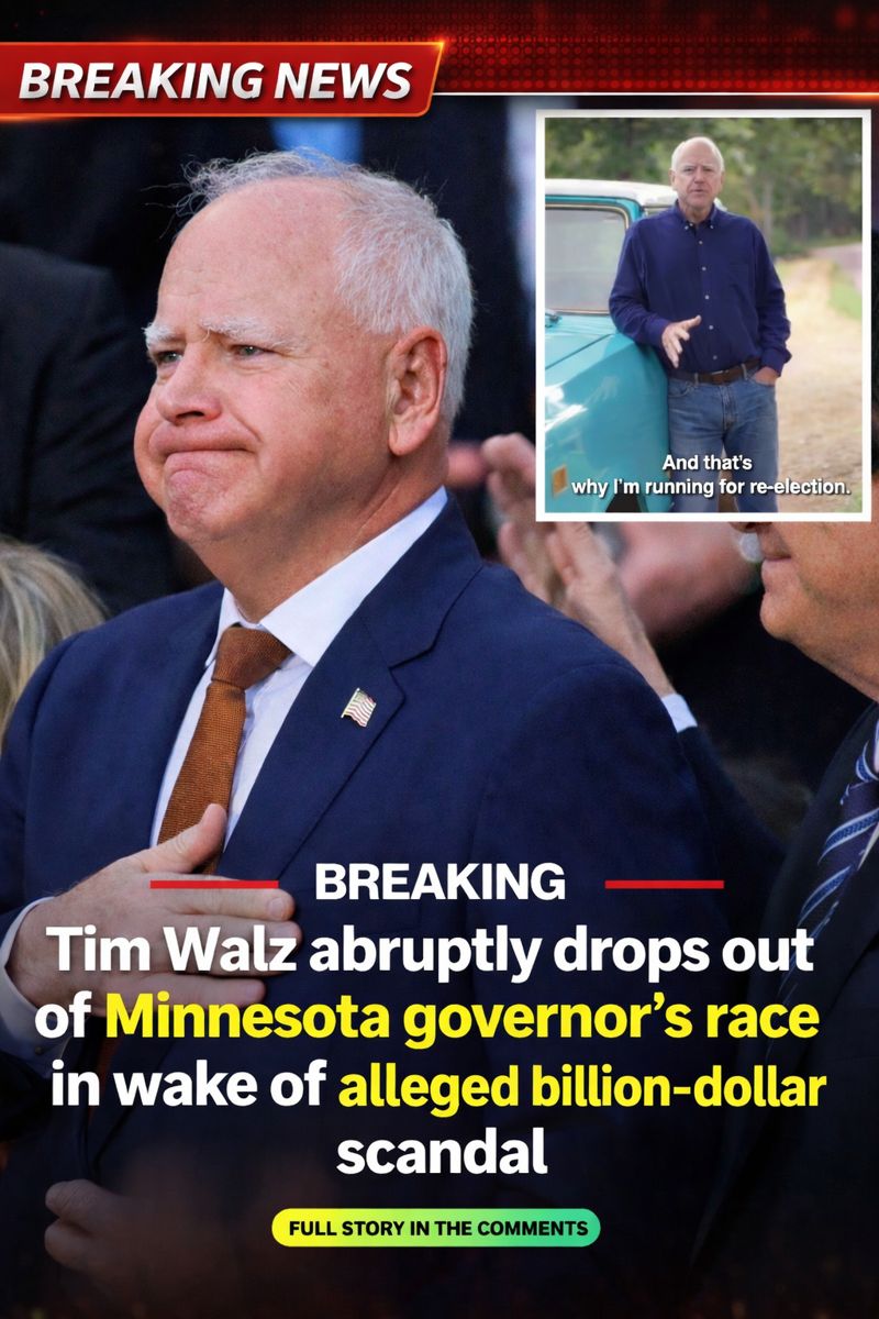 Tim Walz abruptly drops out of Minnesota governor’s