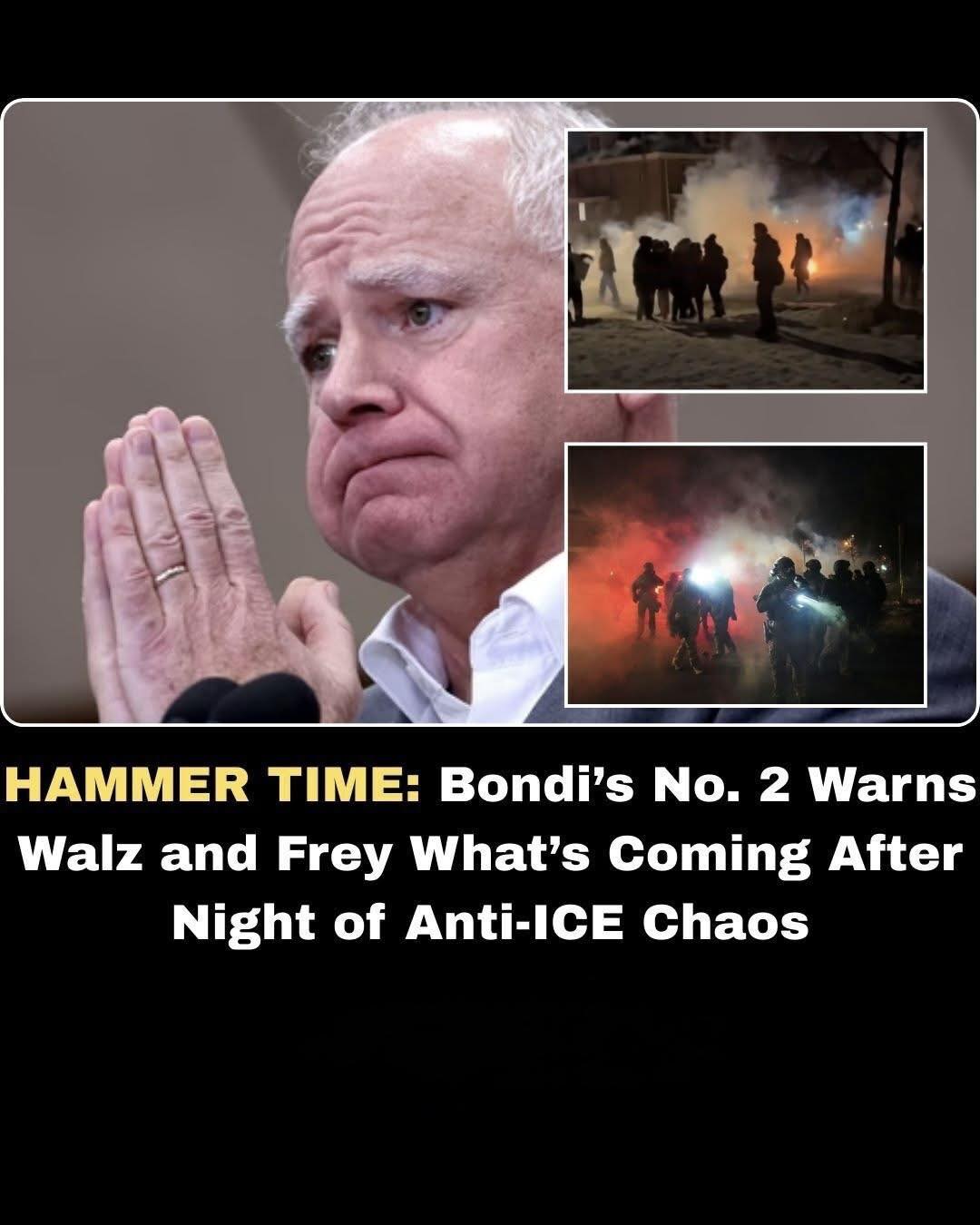 Bondi’s Top Deputy Slams Walz and Frey After Minneapolis Immigration–Enforcement Violence