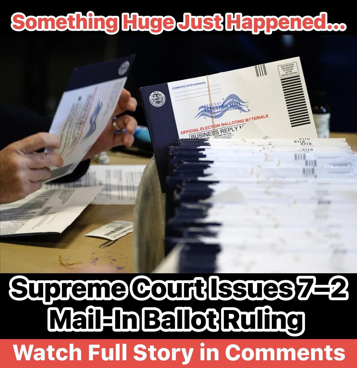 SCOTUS Rules Congressman Has Standing To Challenge Mail-In Voting Rules