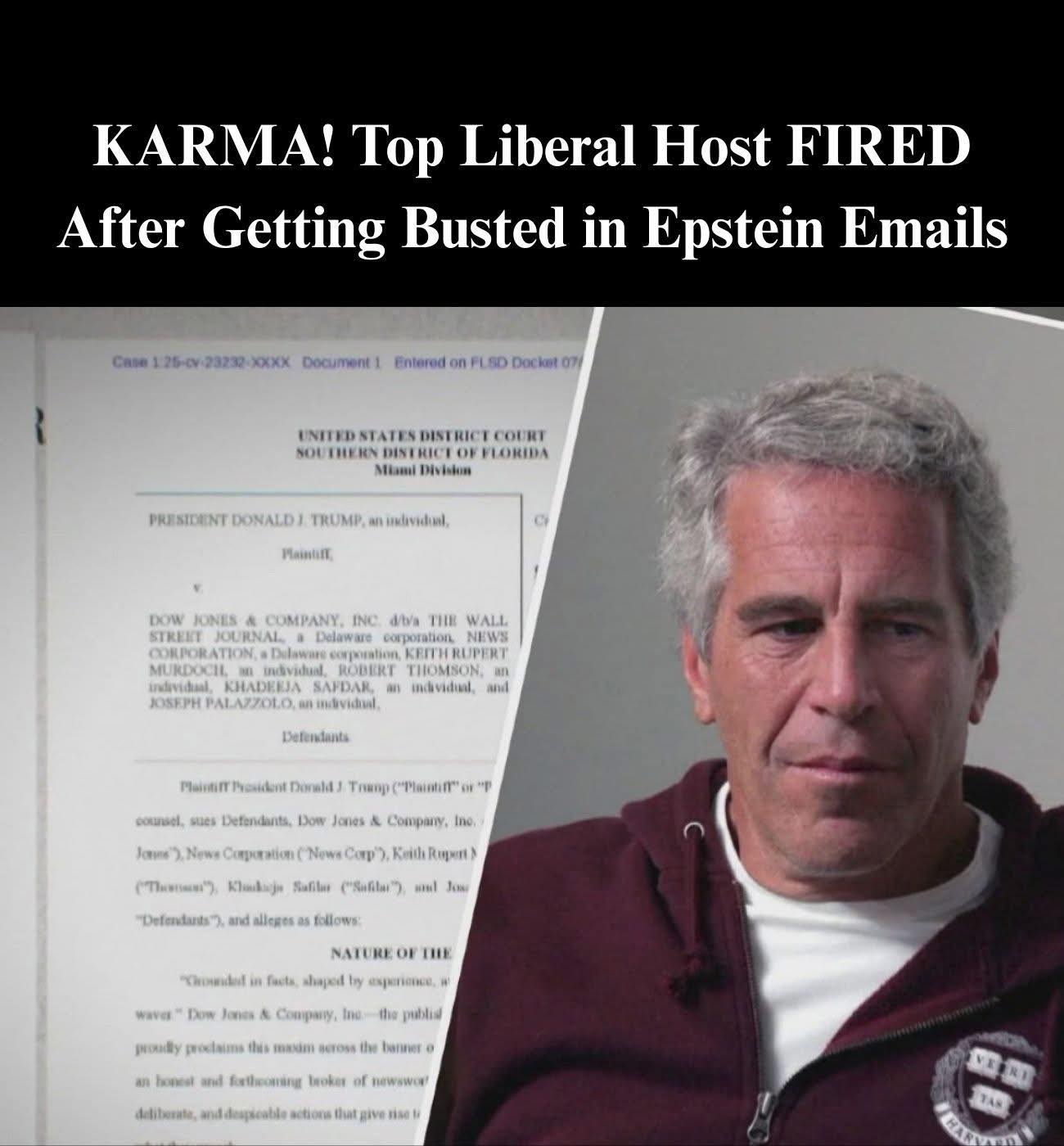 KARMA! Top Liberal Figure FIRED After Getting Busted in Epstein Emails